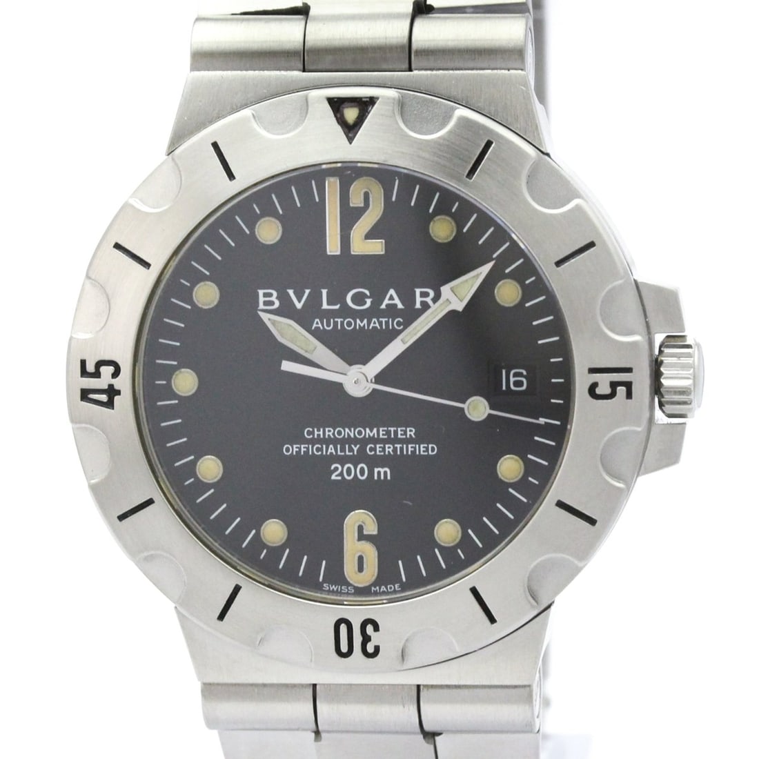BVLGARI Diagono Scuba Steel Automatic Mens Watch SD38S Polished (1 of 13)