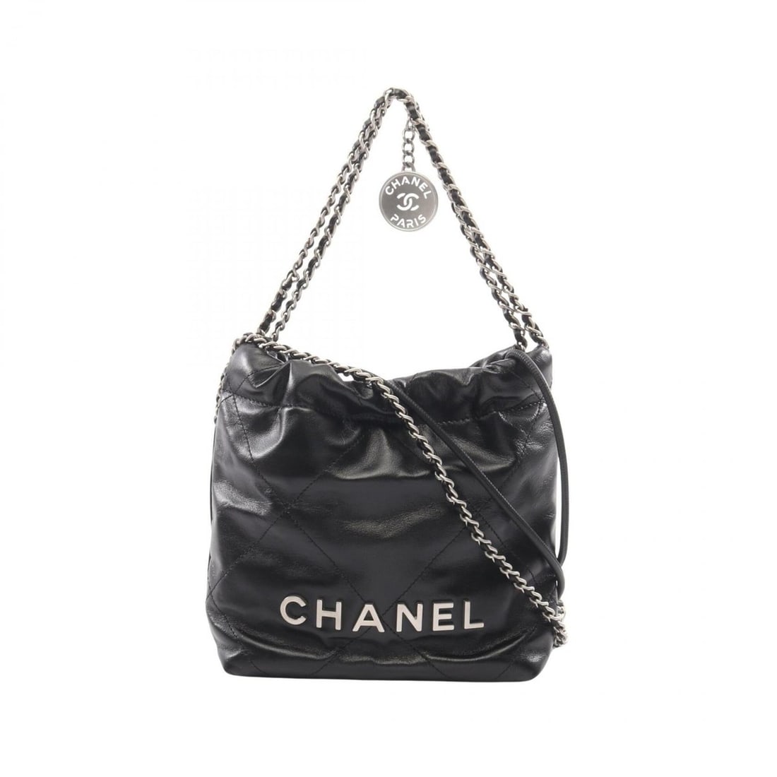 Chanel CHANEL 22 Mini 2-Way Shoulder Bag Handbag Leather Women's Black AS3980 (1 of 10)