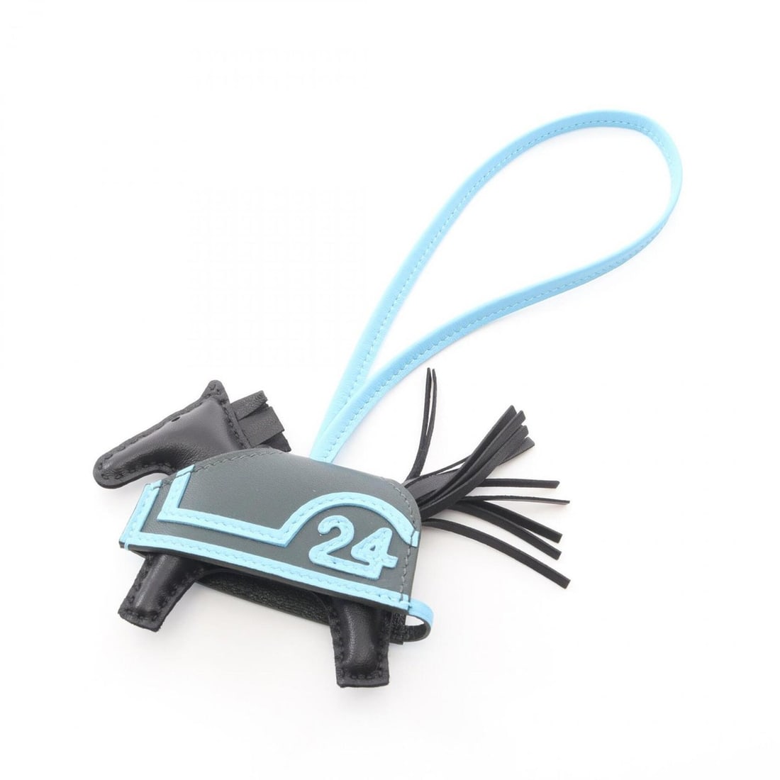 Hermes Rodeo Robeocool PM Charm Accessory Leather Agneau Milo Veau Swift Women's Black/Blue: --- Catalog ---Category: DesignType: Handbag charmColor: Black, BlueGender: Women,MenMaterial: Agneau Milo, Swift leatherCategory: GeneralBrand: Hermes--- Item List ---Section: ConditionRanking: Rank 