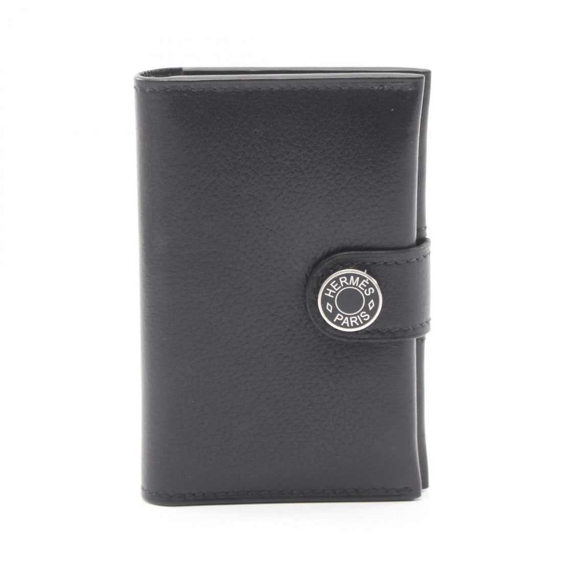 Hermes R.M.S Business Card Holder/Card Case, Leather, Evergrain, Black, for Men and Women: --- Catalog ---Category: DesignType: Card caseColor: BlackGender: Men,WomenMaterial: Leather Category: GeneralBrand: HermesCategory: Physical PropertiesSize (HxWxD): 10cm x 7cm x 1.5cm / 3.93'' x 2.75