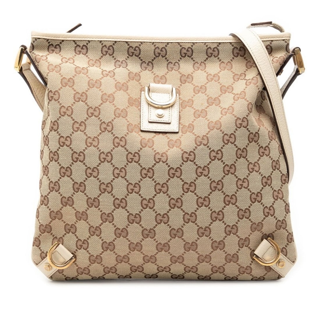Gucci GG Canvas Abbey Crossbody Shoulder Bag 131326 Brown Leather Women's GUCCI (1 of 9)