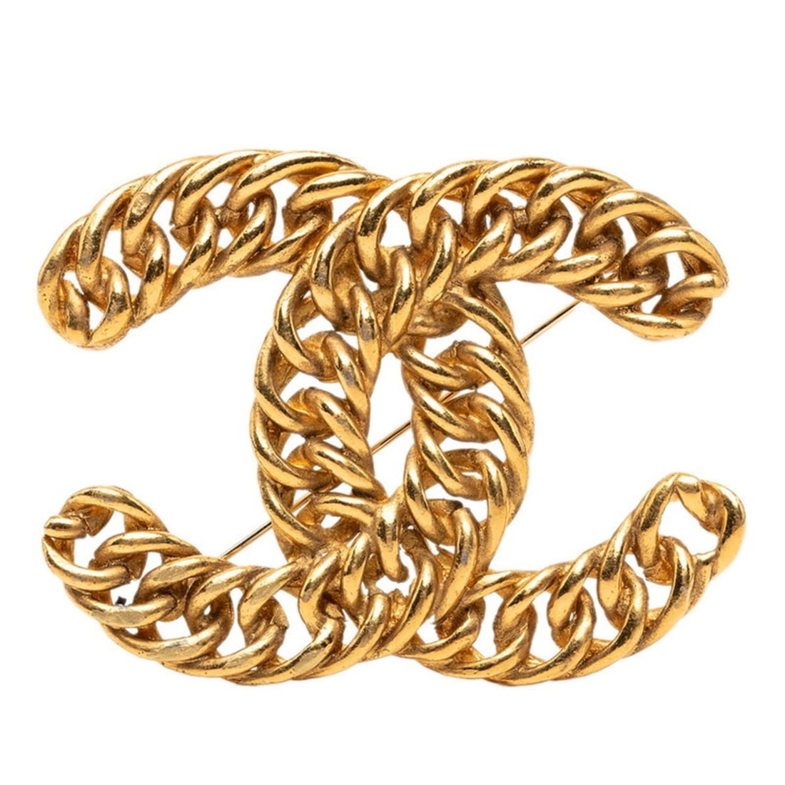 Chanel Vintage Coco Mark Chain Motif Brooch, Gold Plated, Women's CHANEL (1 of 15)