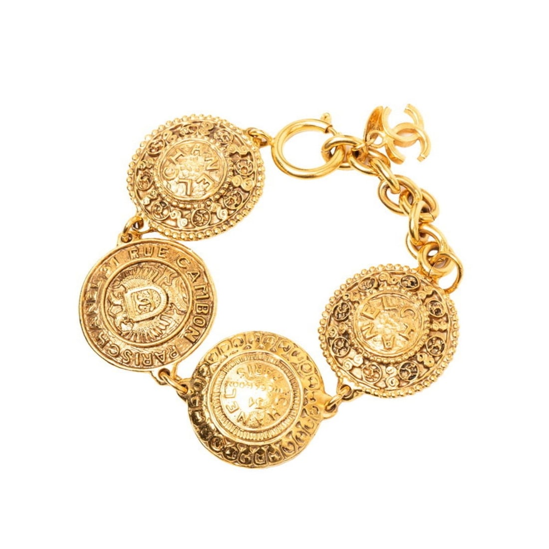 Chanel Coco Mark 31 Rue Cambon Chain Bracelet, Plated, Women's CHANEL: --- Catalog ---Category: SizeTotal Length: 26cm / 10.23''Category: DesignType: Charm braceletGender: WomenMaterial: Gold platingCategory: GeneralLine: CambonBrand: Chanel--- Item List ---Section: Cond