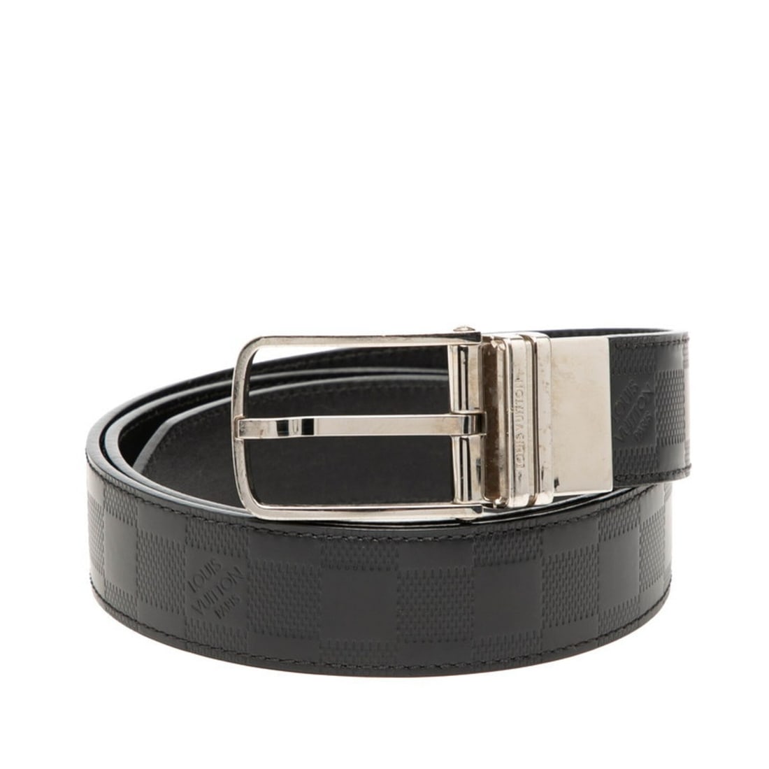 Louis Vuitton Damier Infini Ceinture Boston Plain Belt M9674 Black Leather Men's LOUIS VUITTON: --- Catalog ---Category: SizeWidth: 3.5cm / 1.37''Length: 96cm - 106cm / 37.79'' - 41.73''Category: DesignType: Standard beltGender: MenMaterial (Strap): Leather Category: GeneralBrand: Louis Vuitton-