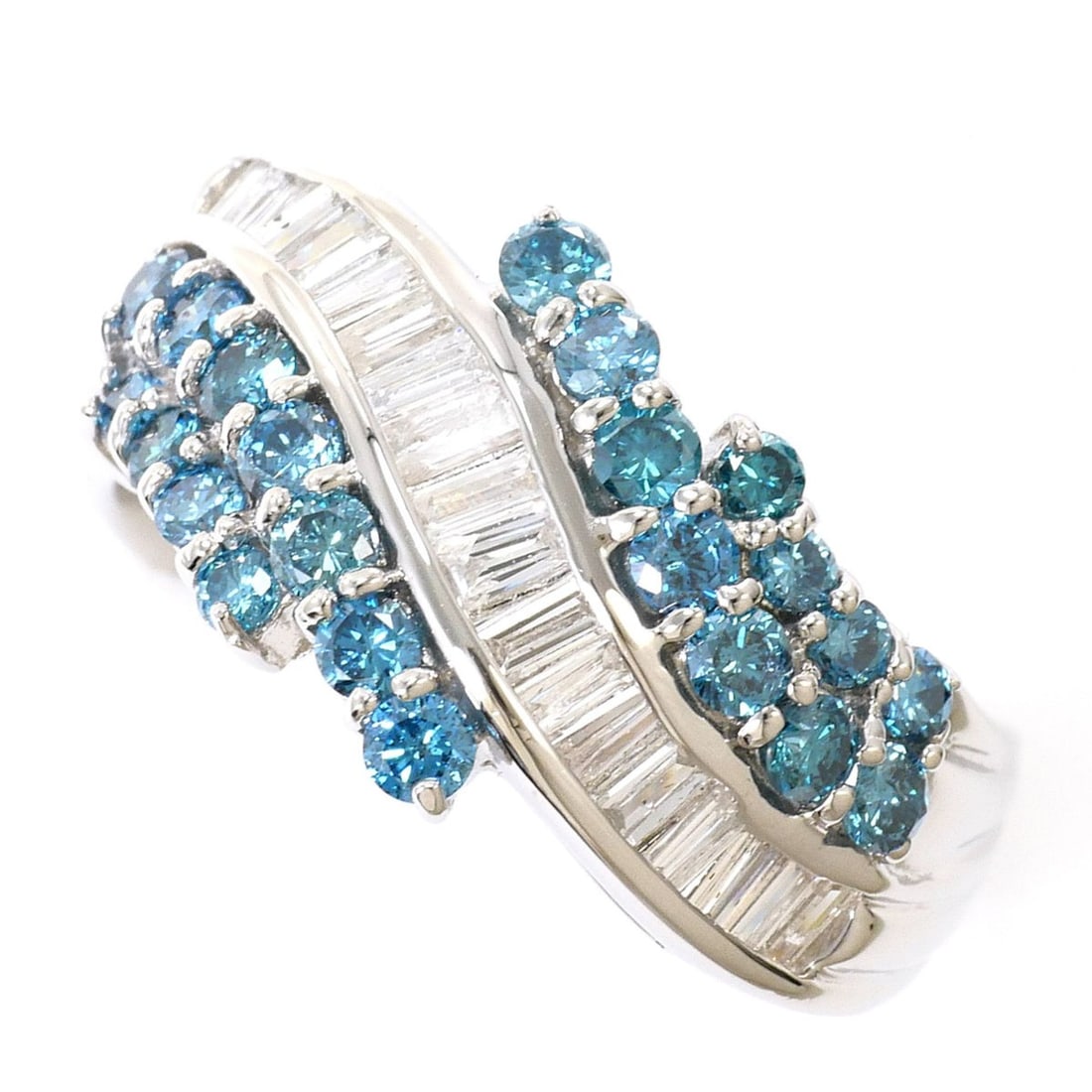 PT900 Platinum Ring with Blue Diamond (Treated), 1.05ct Diamond, Certificate of Authenticity, Total (1 of 10)