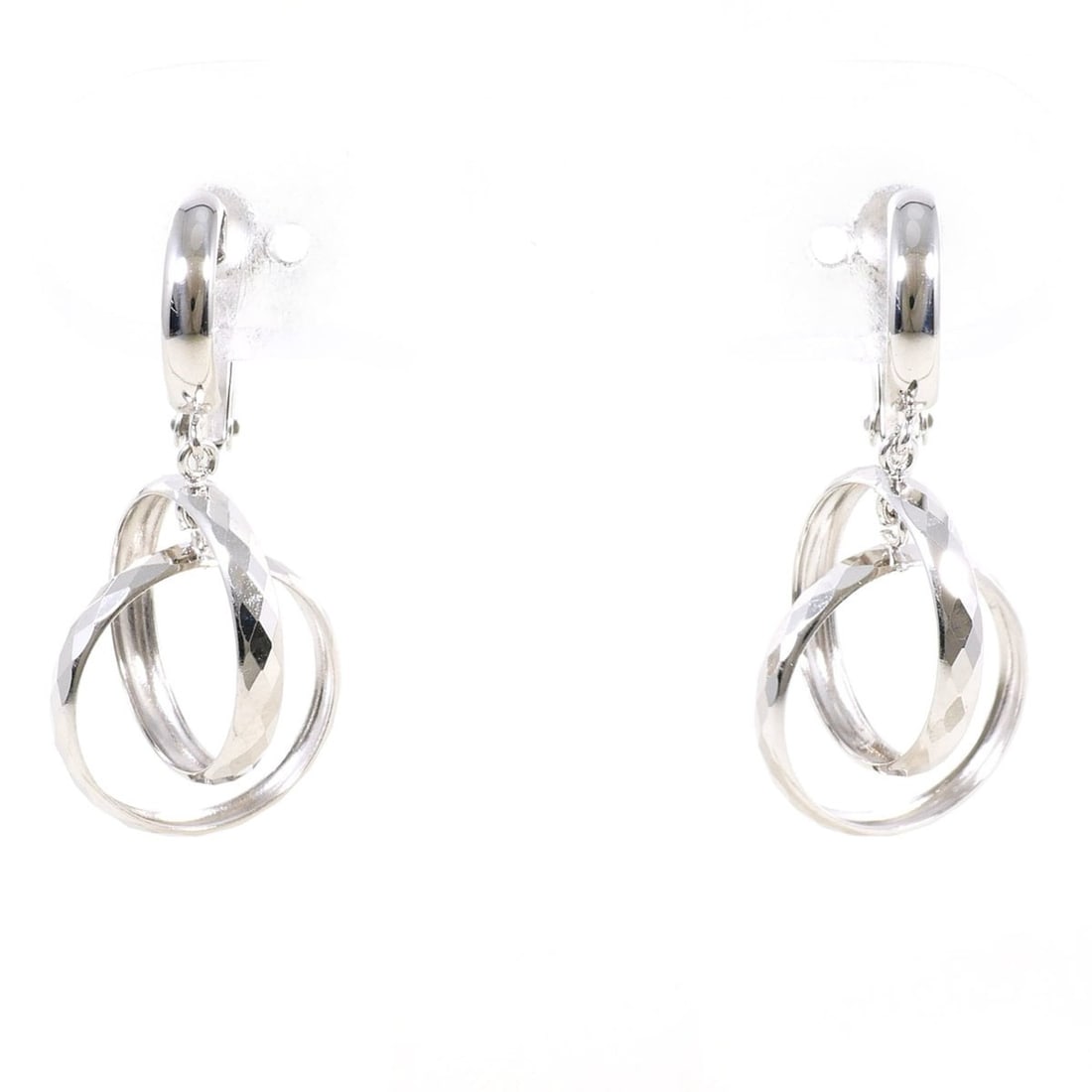 K14 14K WG White Gold Earrings, Total Weight 2.3g, Like New Jewelry (1 of 11)