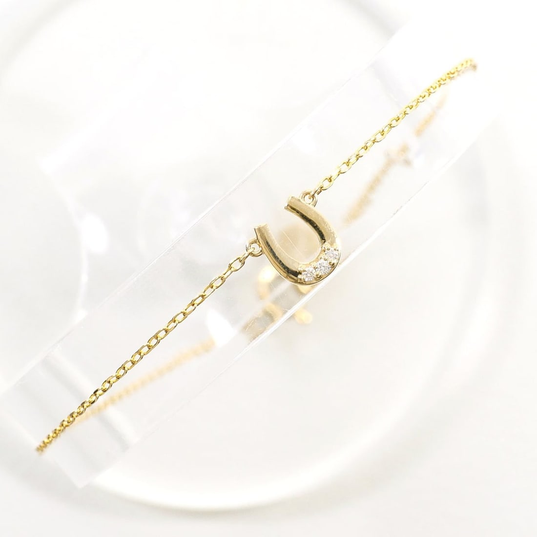 K10 10K YG Yellow Gold Bracelet with Diamond (no carat marking), Total Weight 0.5g, 19cm, Like New: --- Catalog ---Category: SizeLength: 19cm / 7.48''Weight: 0.5g / 0.01oz.Category: DesignType: Charm braceletColor: Yellow goldMetal: GoldStone: DiamondGender: WomenMaterial: Yellow gold (10K)Metal Pur