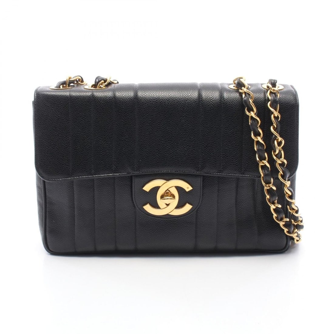 Chanel Mademoiselle Shoulder Bag/Handbag, Caviar Leather (Grained Calfskin), Women's, Black (1 of 20)