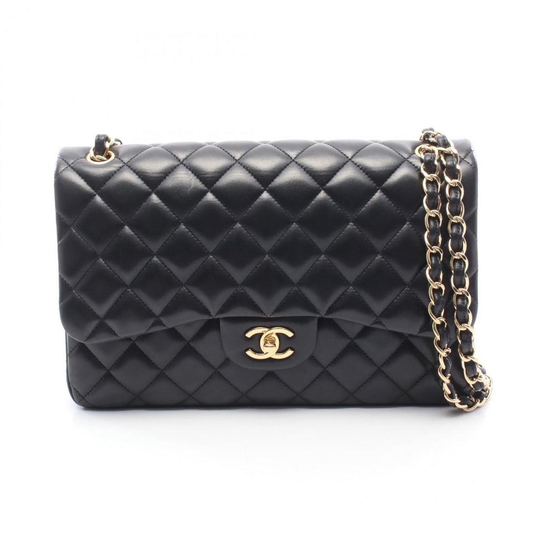 Chanel CHANEL Large Matelassé 30 Classic Double Flap Shoulder Bag Handbag Lambskin Leather Women's: --- Catalog ---Category: SizeSize (HxWxD): 20cm x 30cm x 9cm / 7.87'' x 11.81'' x 3.54''Category: DesignType: Handbag, Shoulder bagColor: BlackGender: WomenMaterial: Leather Leather/Fur Type: Lambskin
