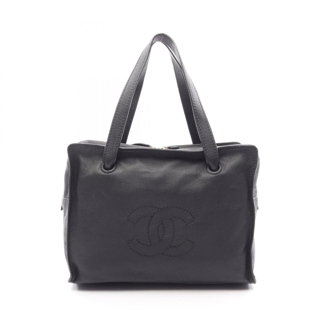 Chanel Coco Mark Tote Bag Handbag Leather Women's Black (1 of 20)