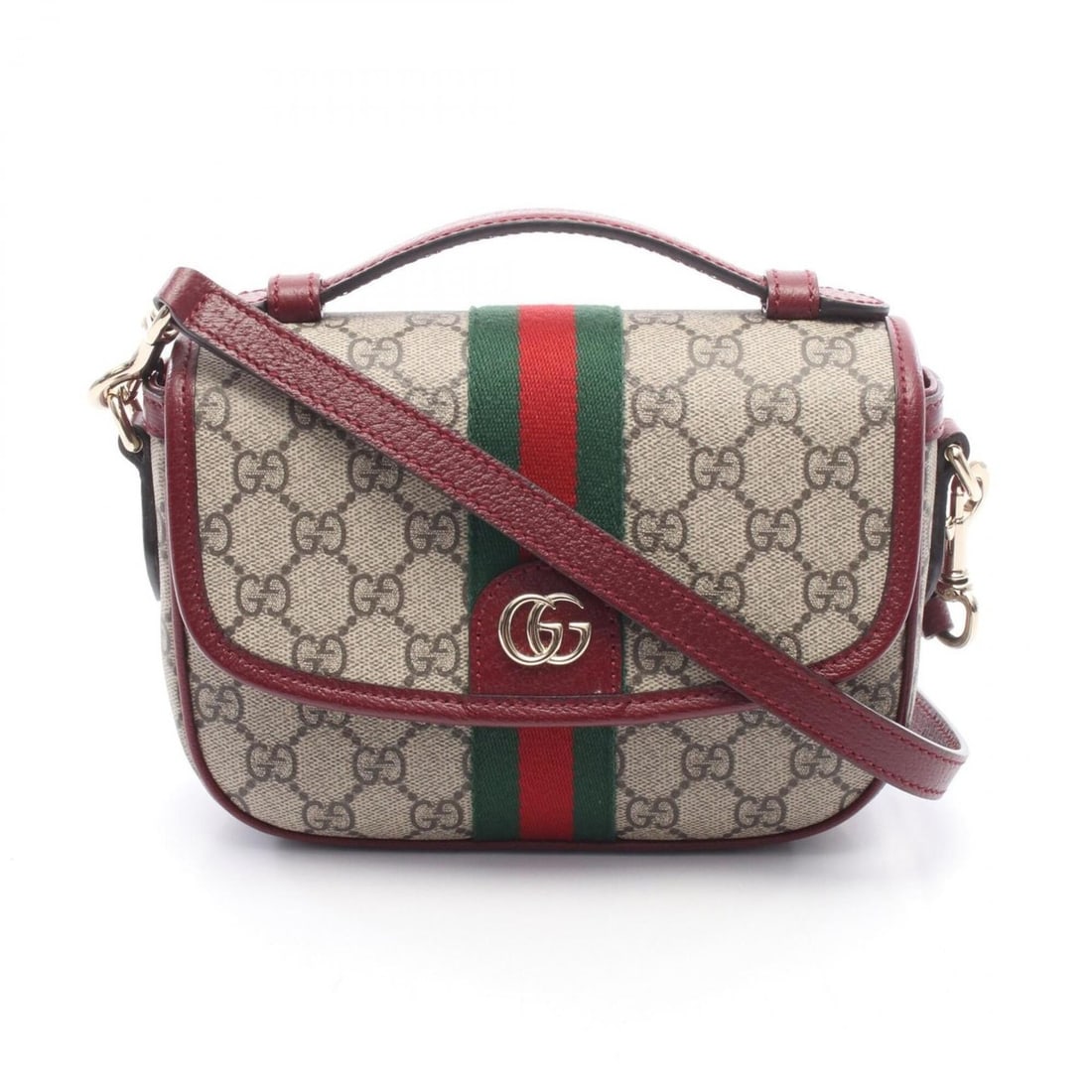 Gucci Ophidia Small Top Handle Bag, 2-Way Handbag, Coated Canvas Leather, Women's, Beige, Brown,: --- Catalog ---Category: SizeSize (HxWxD): 15cm x 19cm x 5cm / 5.9'' x 7.48'' x 1.96''Category: DesignType: Handbag, Shoulder bagColor: Beige, Bordeaux, BrownGender: WomenMaterial: Coated canvas , Lea
