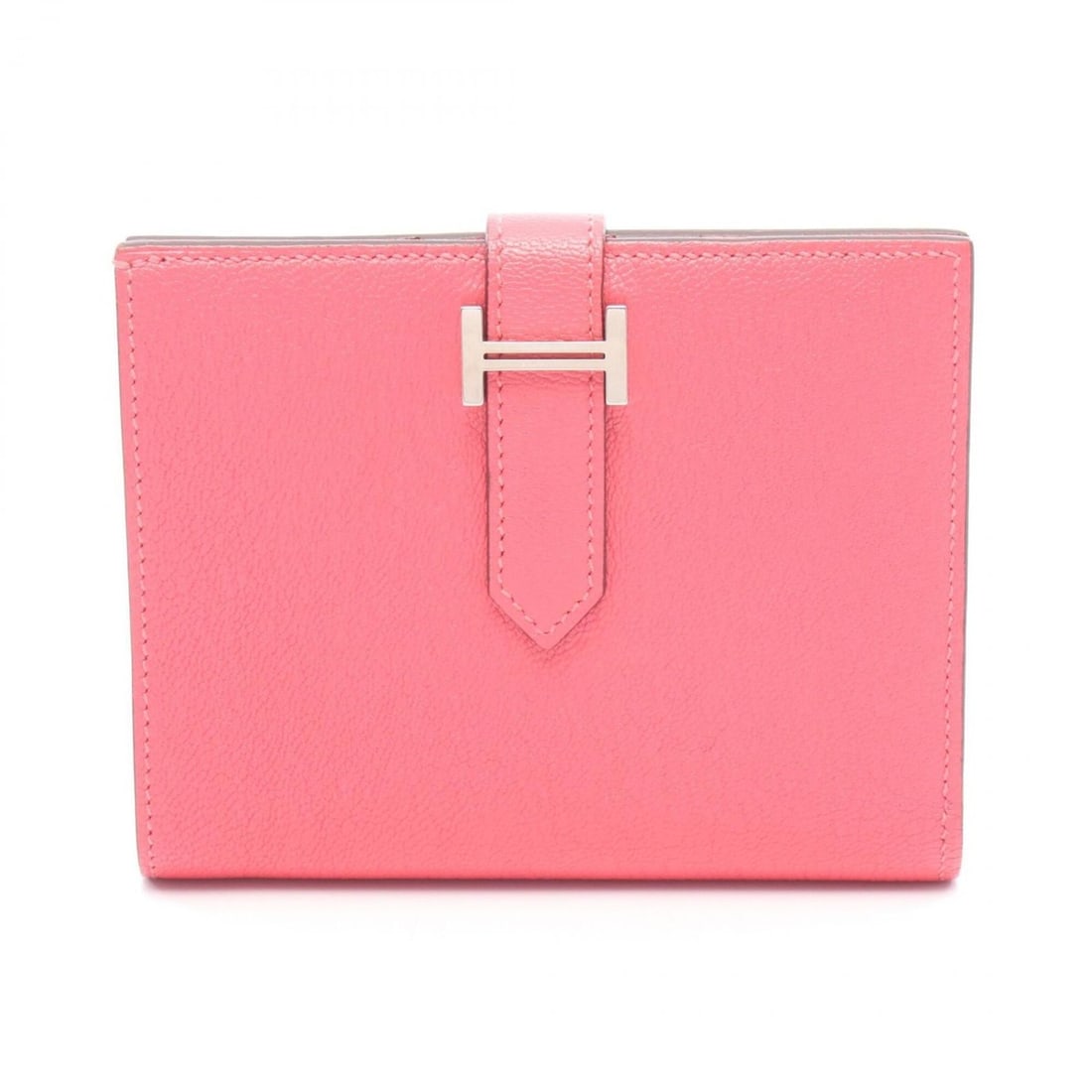 Hermes Bearn Compact Bi-fold Wallet, Leather, Chevre Women's, Pink: --- Catalog ---Category: SizeSize (HxWxD): 9cm x 12cm x 2cm / 3.54'' x 4.72'' x 0.78''Category: DesignType: Wallet (bi-fold)Color: PinkGender: WomenMaterial: Chevre leather Category: GeneralBrand: Her
