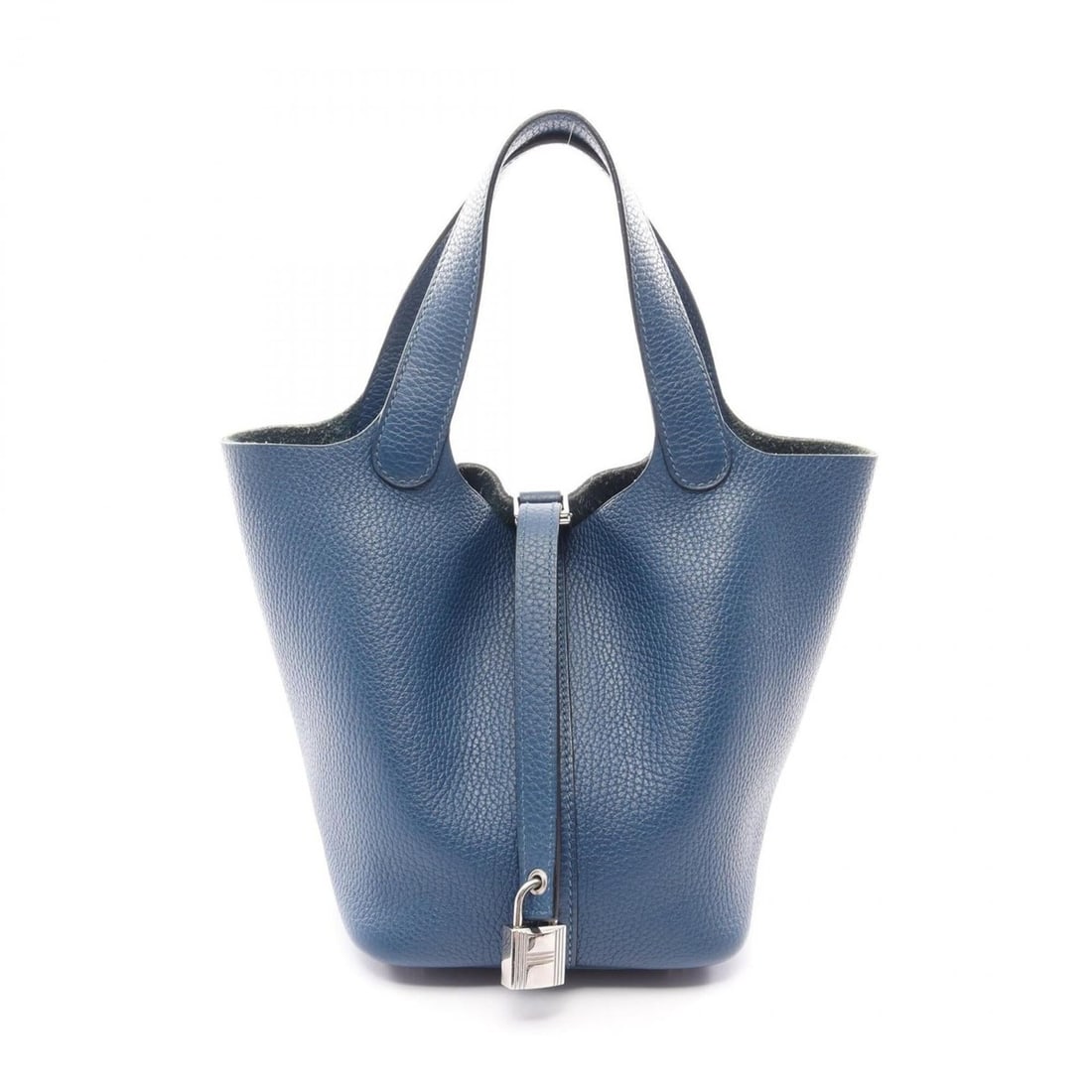 Hermes Picotin Lock PM Handbag, Leather, Taurillon Clemence Women's, Blue: --- Catalog ---Category: SizeSize (HxWxD): 18.5cm x 19cm x 13.5cm / 7.28'' x 7.48'' x 5.31''Category: DesignType: HandbagColor: BlueGender: WomenMaterial: Taurillon clemence leather Category: GeneralB