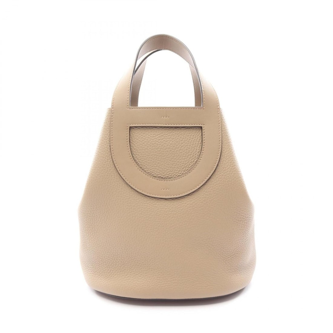 Hermes In the Loop 23 Handbag, Leather, Calfskin (Cowhide), Taurillon Clemence, Veau Swift, Beige.: --- Catalog ---Category: SizeSize (HxWxD): 24.5cm x 23cm x 15cm / 9.64'' x 9.05'' x 5.9''Category: DesignType: HandbagColor: BeigeGender: WomenMaterial: Taurillon clemence leather Category: GeneralBra