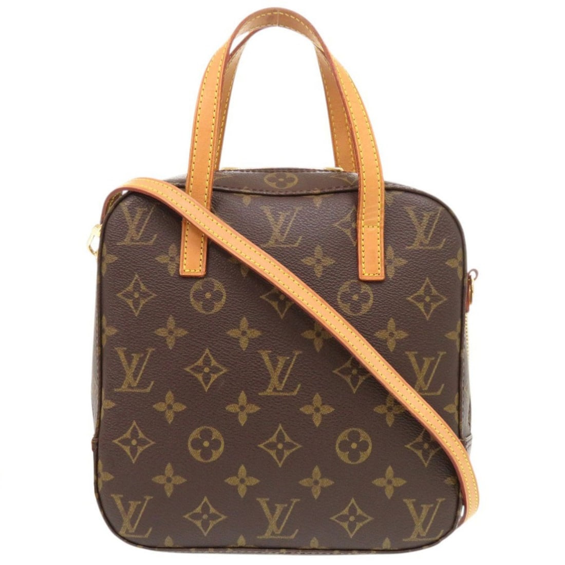Louis Vuitton Spontini Monogram M47500 Handbag LV 0635 LOUIS VUITTON: --- Catalog ---Category: SizeSize (HxWxD): 20cm x 20cm x 7.5cm / 7.87'' x 7.87'' x 2.95''Category: DesignType: HandbagColor: Brown, MonogramGender: WomenMaterial: Monogram Category: GeneralMPN: M47500