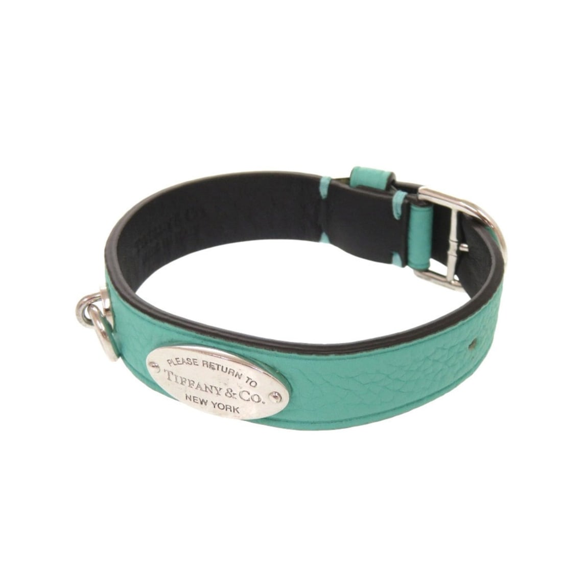 Tiffany & Co. Return to Logo Leather Blue Bracelet Accessory 0943: --- Catalog ---Category: SizeLength: 15cm - 17.5cm / 5.9'' - 6.88''Category: DesignType: Charm braceletColor: Blue, SilverGender: WomenMaterial: LeatherCategory: GeneralBrand: TiffanyCountry of Origin