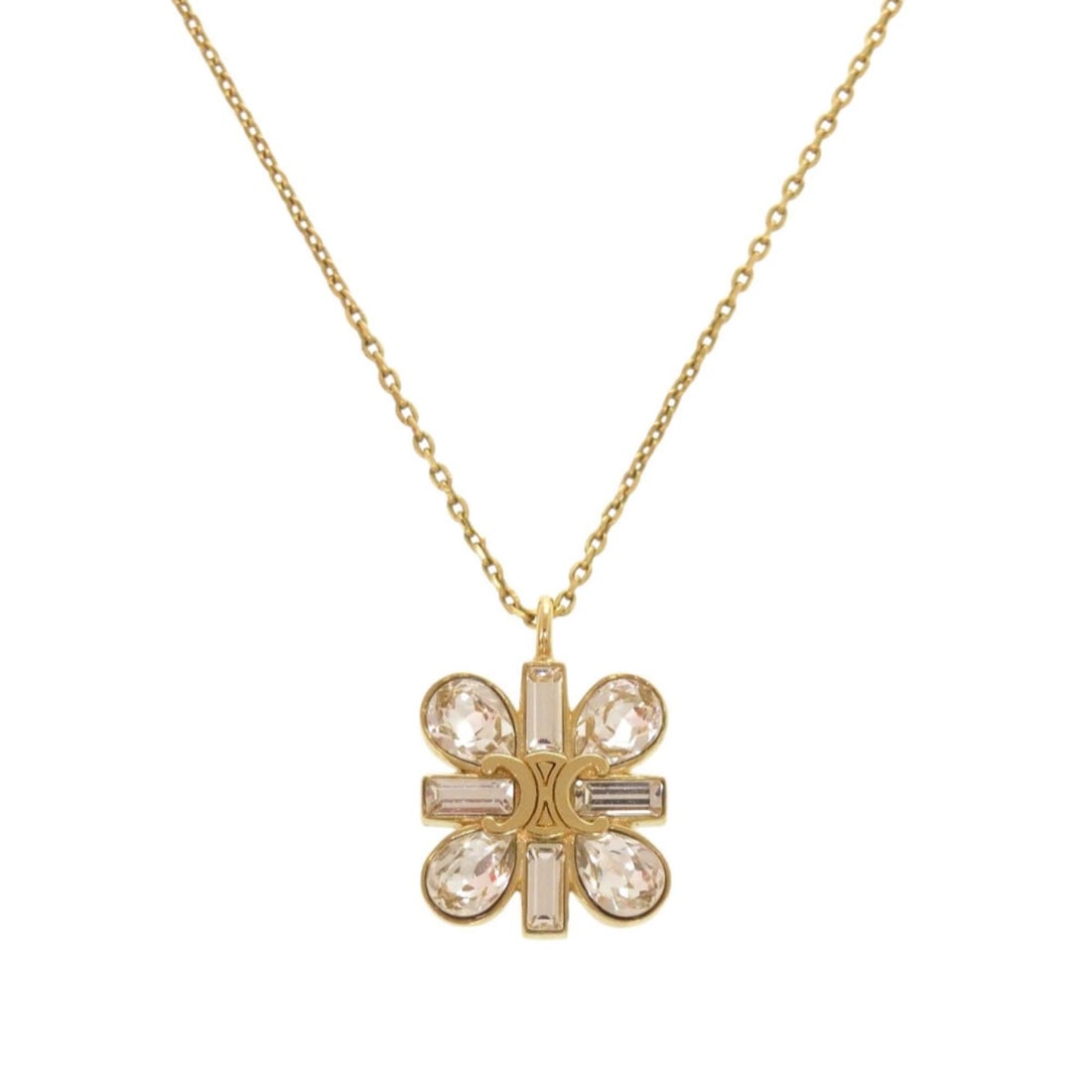 Celine Triomphe Stone Logo Gold Necklace Accessory 0296 CELINE: --- Catalog ---Category: SizePendant Size: 15mm x 15mm / 0.59'' x 0.59''Neck Circumference: 41.5 cm / 16.33''Category: DesignColor: GoldGender: WomenMaterial: MetalNecklace Type: NecklaceCategory: Gen