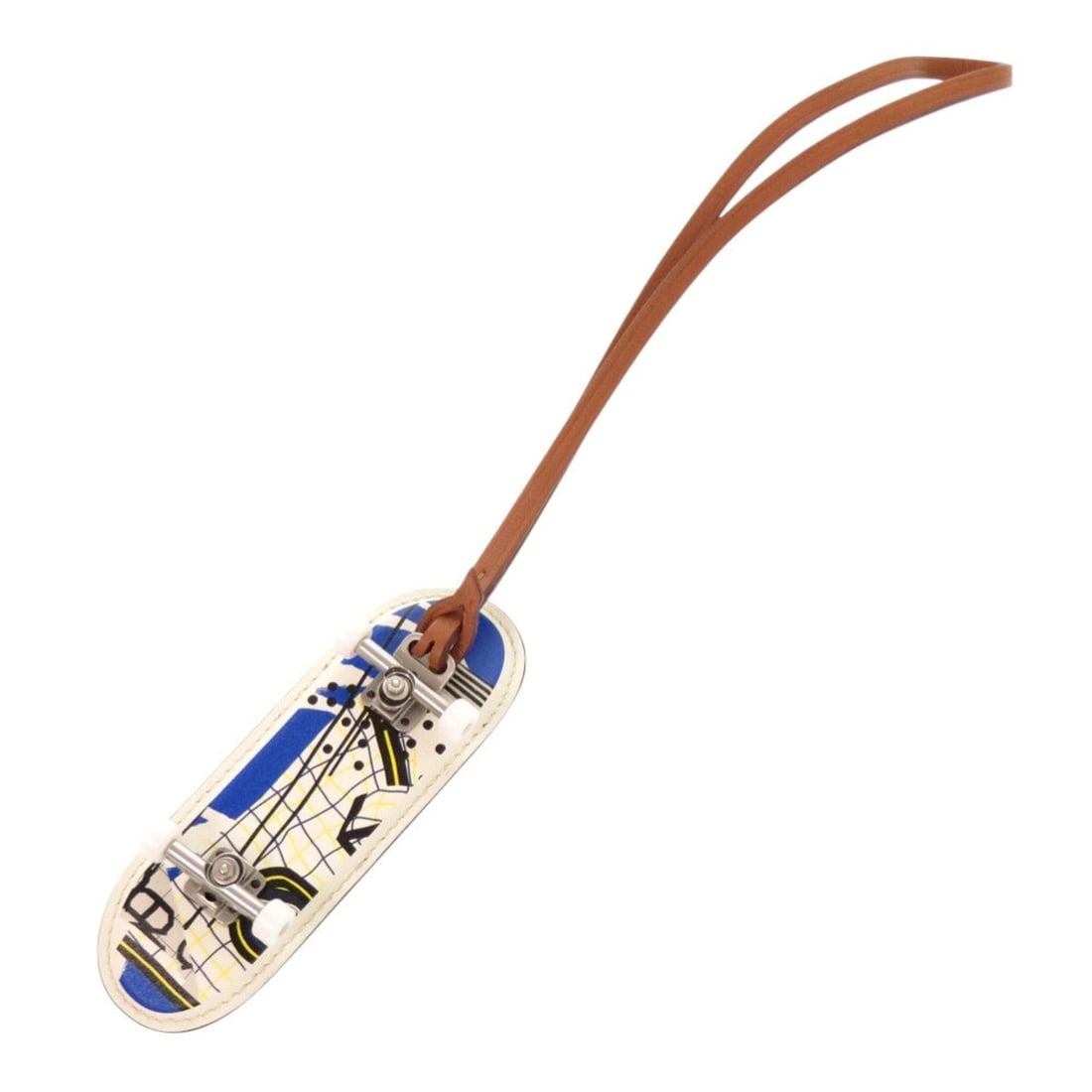 Hermes Finger Skateboard, Veau Swift leather, Chevre Mysore, Black, Brown, White, U stamp (2022: --- Catalog ---Category: SizeSize (HxWxD): 100.00mm x 30.00mm / 3.94'' x 1.18''Category: DesignType: Handbag charmColor: Black, Brown, WhiteGender: WomenMaterial: Chevre myzore leather, Swift leatherC