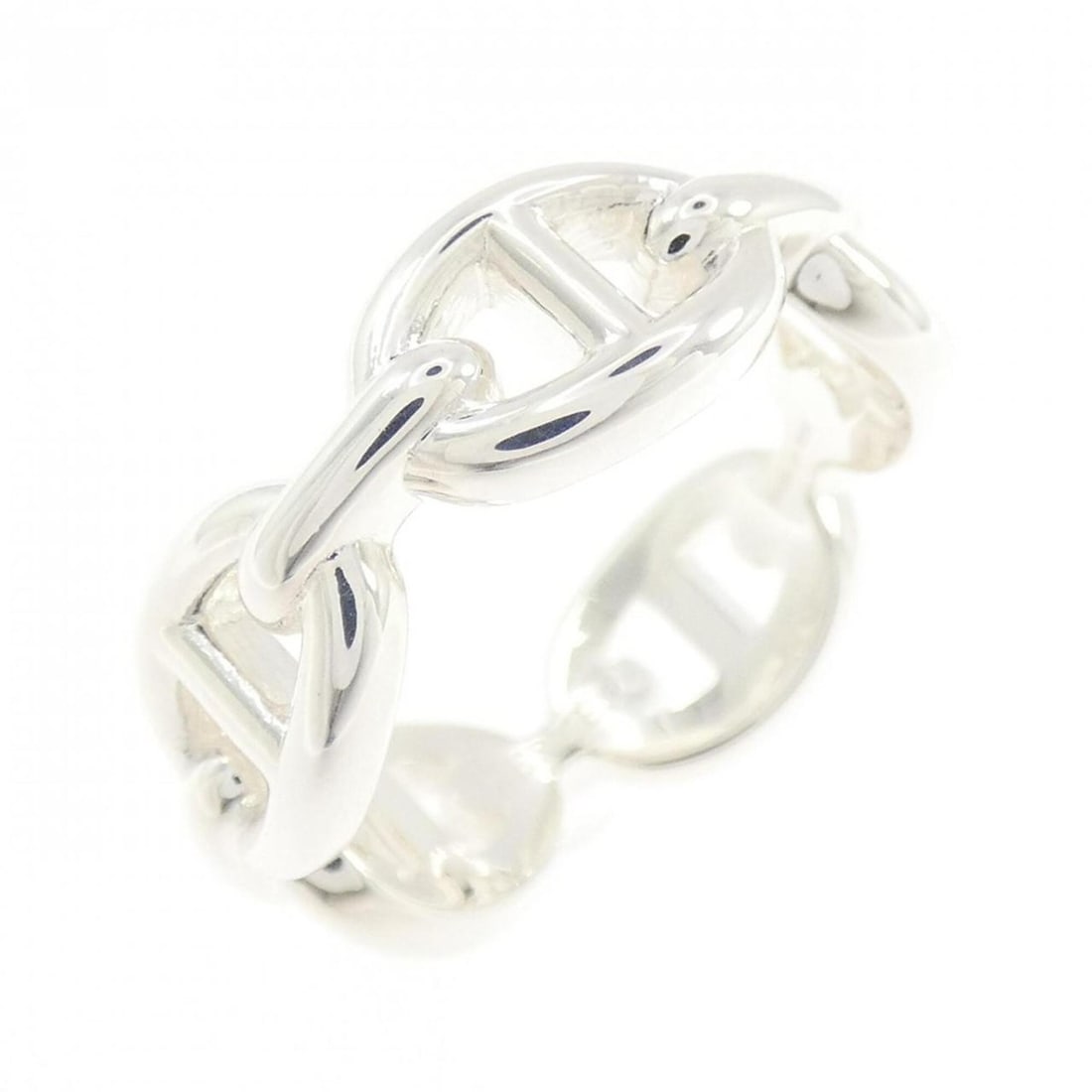 Hermes Hermès Chaine d'Ancre Enchainée Ring: --- Catalog ---Category: SizeUS Size: 6.5Brand Size: 53Category: DesignType: Band ringGender: WomenMaterial: Silver 925Category: GeneralBrand: Hermes--- Item List ---Section: ConditionRanking: Rank A