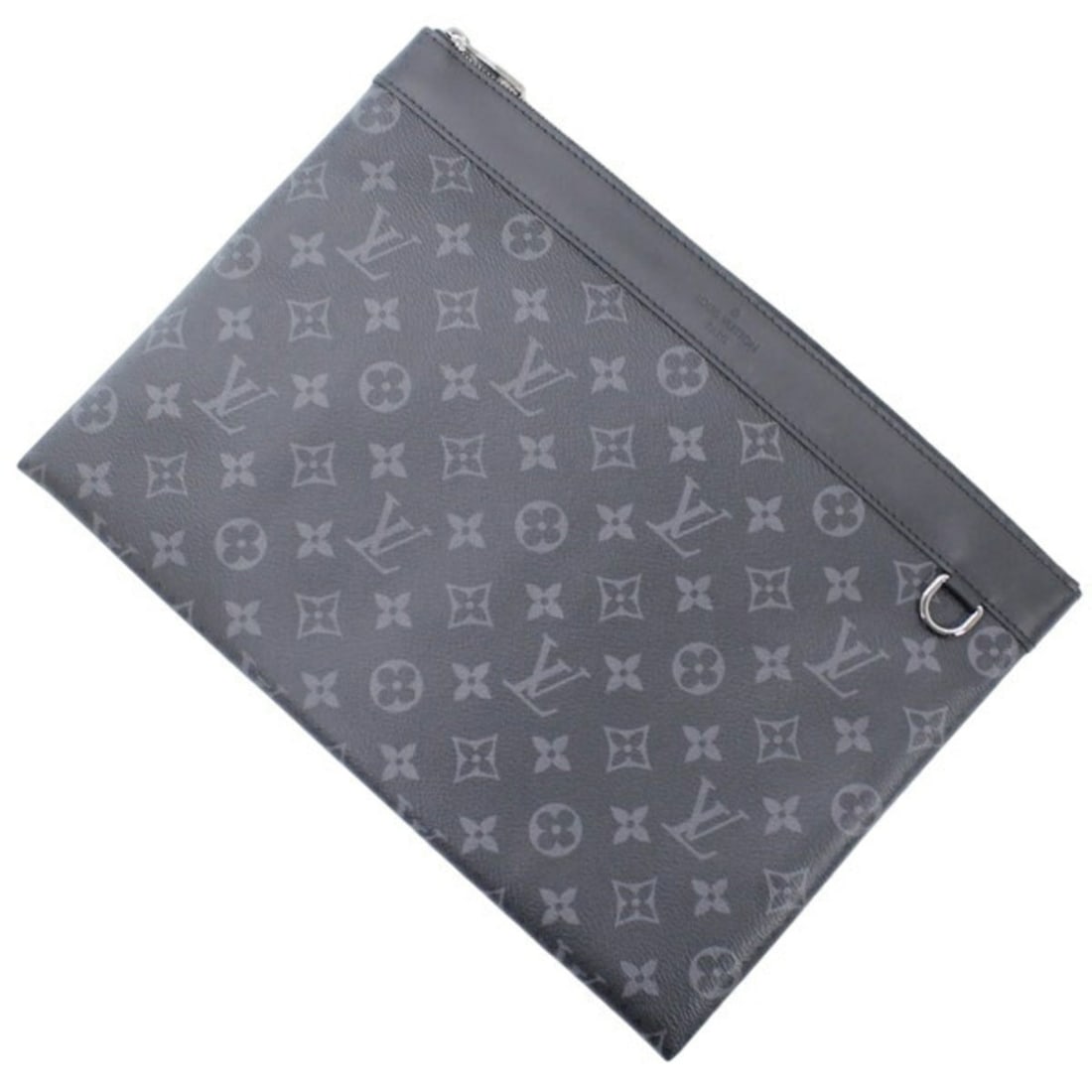 Louis Vuitton Pochette Discovery Monogram Eclipse Clutch Bag for Men, M62291, LOUIS VUITTON T6128: --- Catalog ---Category: SizeSize (HxWxD): 23cm x 33cm / 9.05'' x 12.99''Category: DesignType: Clutch bag, PochetteColor: Black, Monogram EclipseGender: MenMaterial: Monogram Eclipse Inner Pocket: