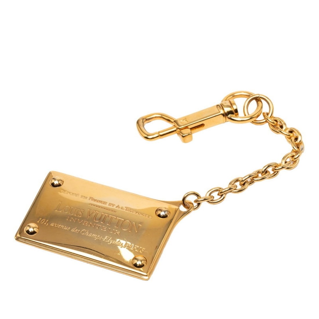 Louis Vuitton Portefeuille Avantour Chain Keychain Plate Charm M95280 Gold Plated GP Women's LOUIS: --- Catalog ---Category: DesignType: KeyringColor: GoldGender: WomenMaterial: Gold platingCategory: GeneralMPN: M95280Brand: Louis Vuitton--- Item List ---Section: ConditionRanking: Rank AB Used -