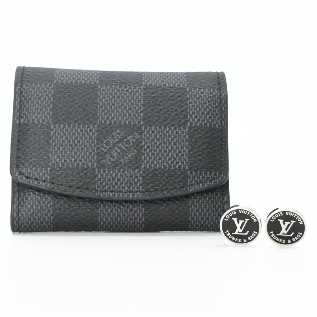LOUIS VUITTON LV Award Cufflinks for Men, Black and Silver, M00912 (1 of 17)