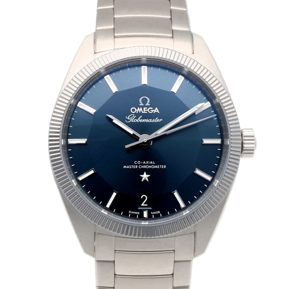 Omega Constellation Globemaster Watch, Stainless Steel, 13030392103001, Automatic Winding,: --- Catalog ---Category: SizeWrist Size: 19cm / 7.48''Case Diameter: 39mm / 1.54''Category: DesignType: WristwatchGender: MenColor (Dial): NavyMaterial (Band): Stainless steelMaterial (Case): Stainles