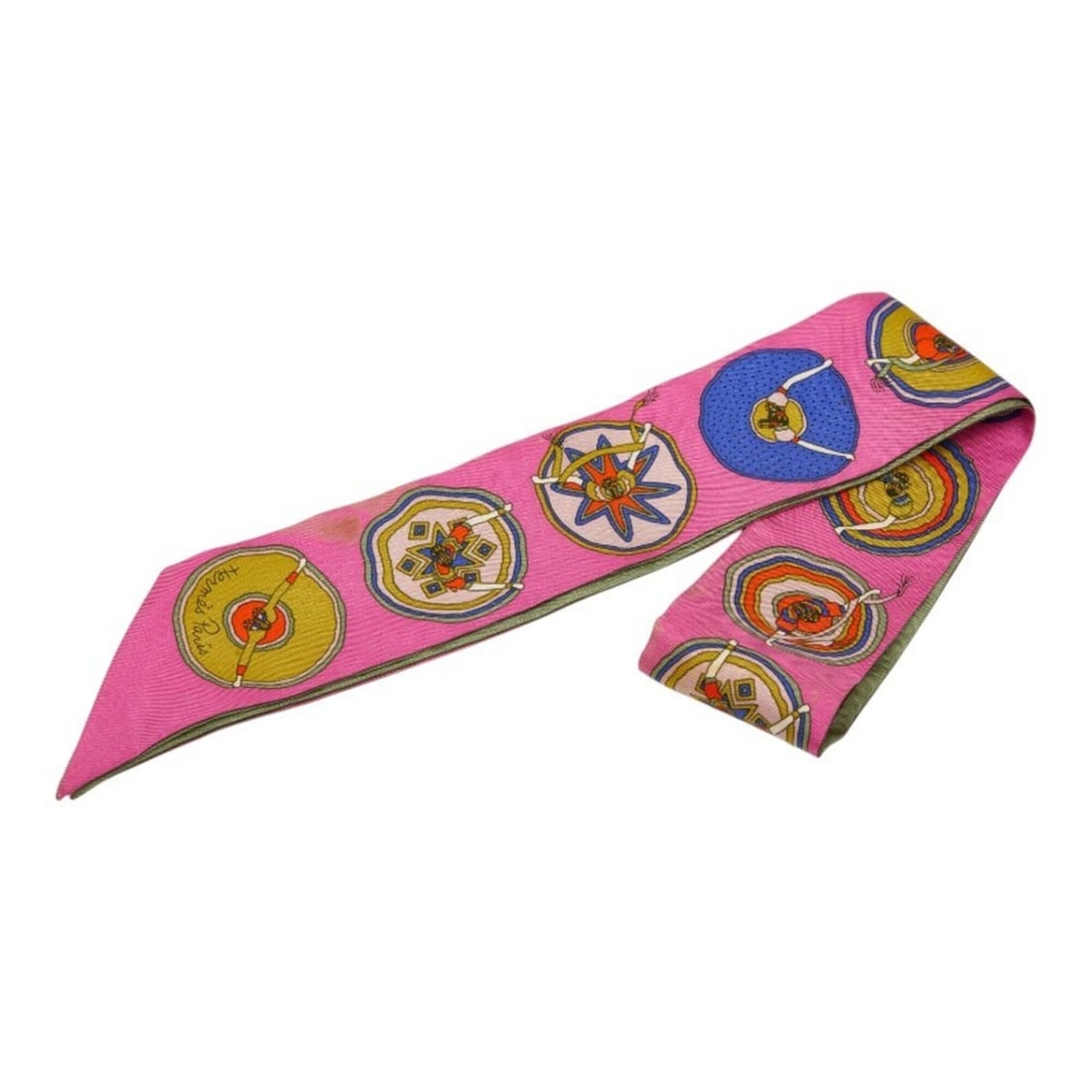 Hermes Twilly Belles du Mexique Beautiful Mexico Scarf Muffler Pink Multicolor Silk Women's HERMES: --- Catalog ---Category: SizeSize (LxW): 85cm x 5cm / 33.46'' x 1.96''Category: DesignType: ScarfColor: Multi-color, PinkGender: WomenMaterial: Silk Category: GeneralBrand: Hermes--- Item List ---Sect