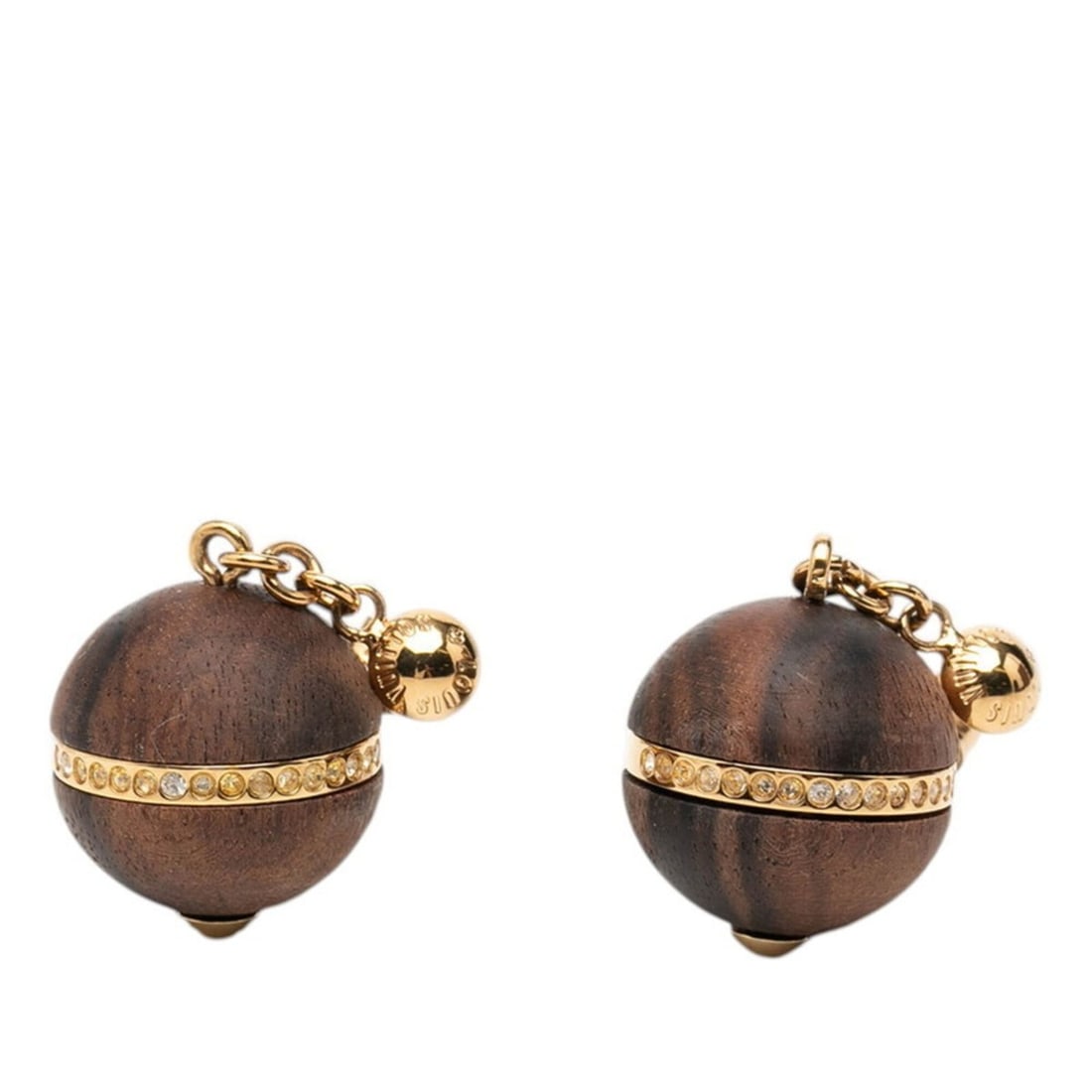 Louis Vuitton Boucle d'Oreilles Magnetic Boa Earrings M66398 Gold Brown Plated Wood Rhinestone: --- Catalog ---Category: SizeSize (HxWxD): 17.50mm x 15.90mm / 0.69'' x 0.63''Category: DesignType: Stud earringsColor: Brown, GoldGender: WomenMaterial: Rhinestone, WoodCategory: GeneralMPN: M66398Br
