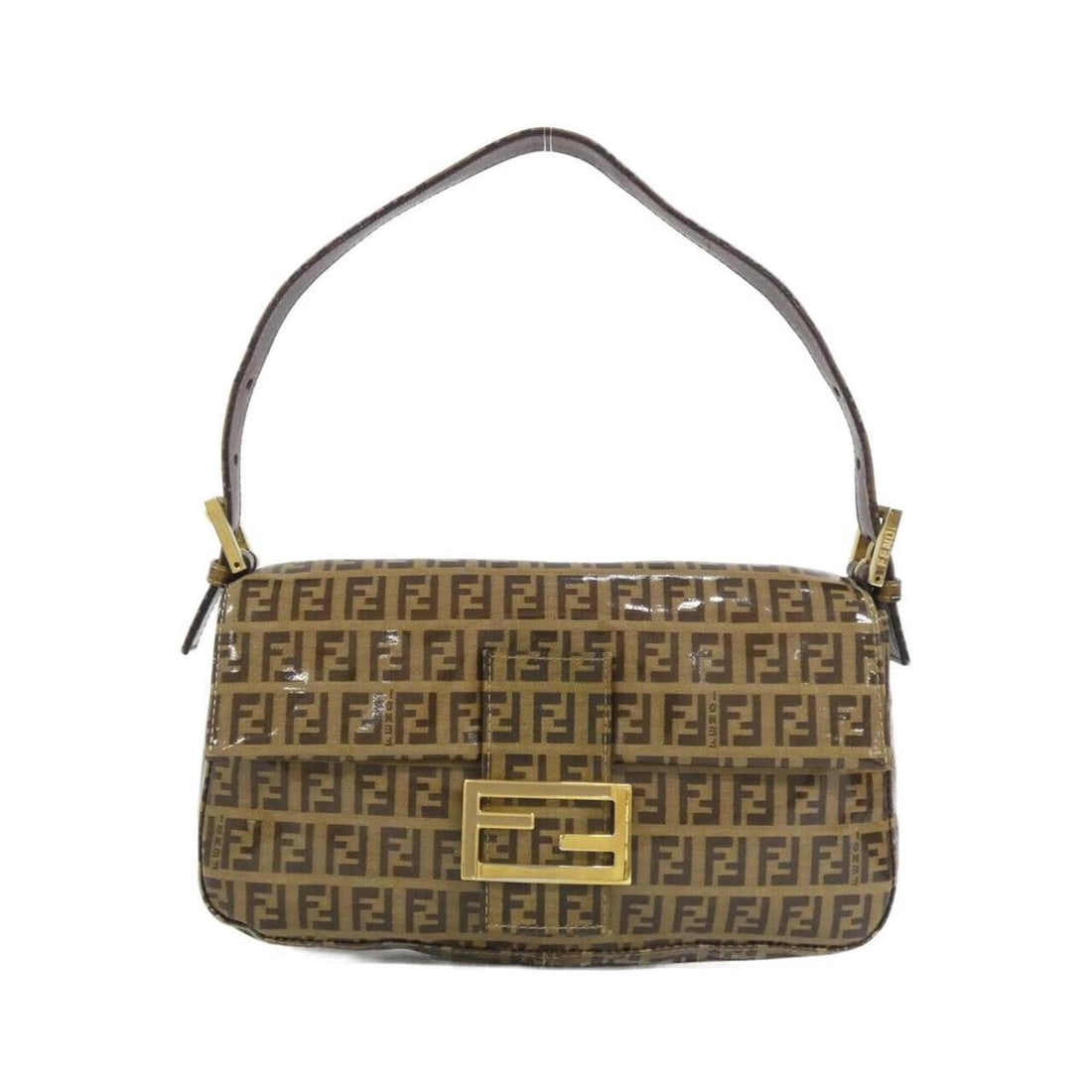 Fendi Baguette 26424 Shoulder Bag: --- Catalog ---Category: SizeSize (HxWxD): 15cm x 25cm x 4cm / 5.9'' x 9.84'' x 1.57''Category: DesignType: Shoulder bagColor: BrownGender: WomenMaterial: PVC , Vinyl , Canvas Hardware Color: