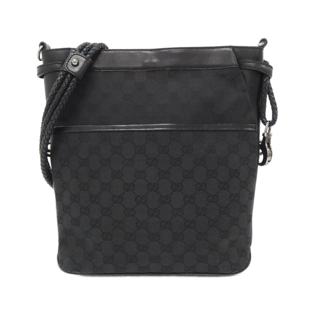 Gucci 109097 Shoulder Bag: --- Catalog ---Category: SizeSize (HxWxD): 31cm x 29cm x 8cm / 12.2'' x 11.41'' x 3.14''Category: DesignType: Shoulder bagColor: BlackGender: WomenMaterial: GG canvas Hardware Color: SilverCategory: