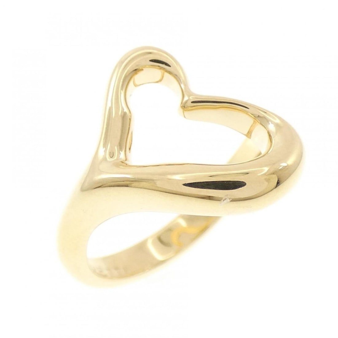 Tiffany Open Heart Ring: --- Catalog ---Category: SizeJP Size: 11.0US Size: 6Category: DesignType: Band ringGender: WomenMaterial: Yellow gold (18K)Category: GeneralBrand: Tiffany--- Item List ---Section: ConditionRanking: