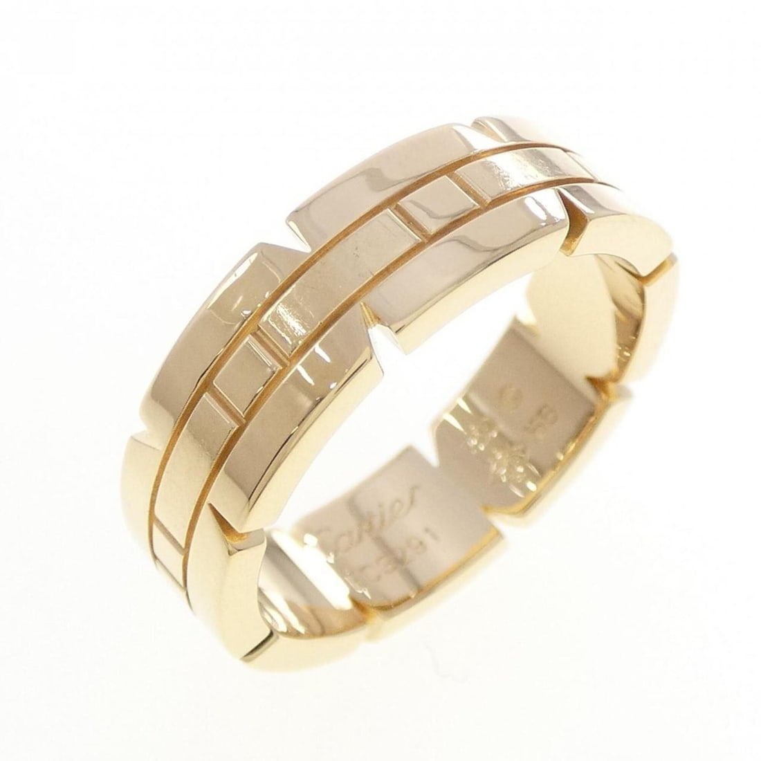 Cartier Tank Française Small Ring: --- Catalog ---Category: SizeJP Size: 8Brand Size: 56Category: DesignType: Band ringGender: WomenMaterial: Yellow gold (18K)Category: GeneralBrand: Cartier--- Item List ---Section: ConditionRanking: