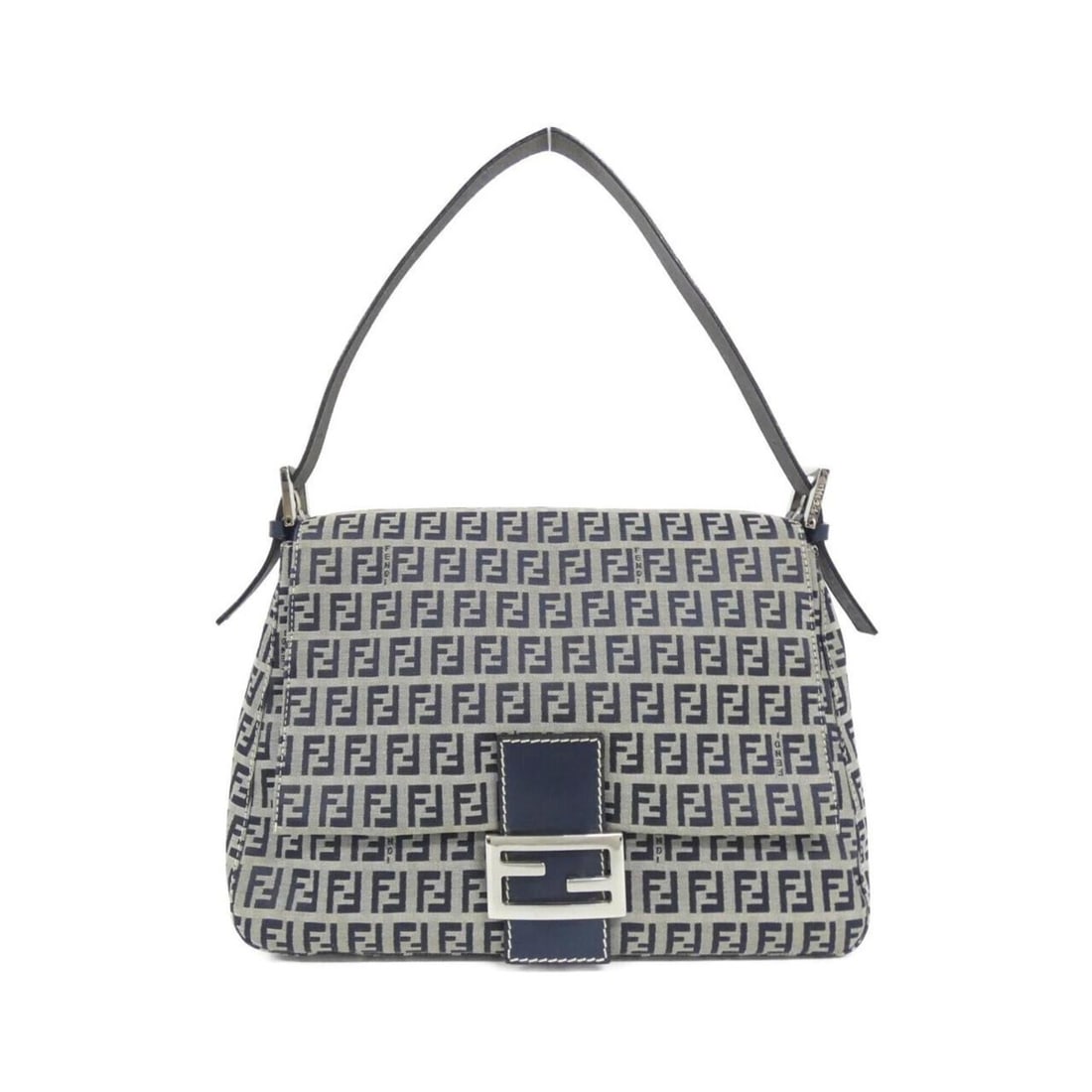 Fendi Mamma Baguette 26325 Shoulder Bag: --- Catalog ---Category: SizeSize (HxWxD): 21cm x 29cm x 12cm / 8.26'' x 11.41'' x 4.72''Category: DesignType: Shoulder bagColor: Gray, NavyGender: WomenMaterial: Canvas Category: GeneralMPN: 26325Bra