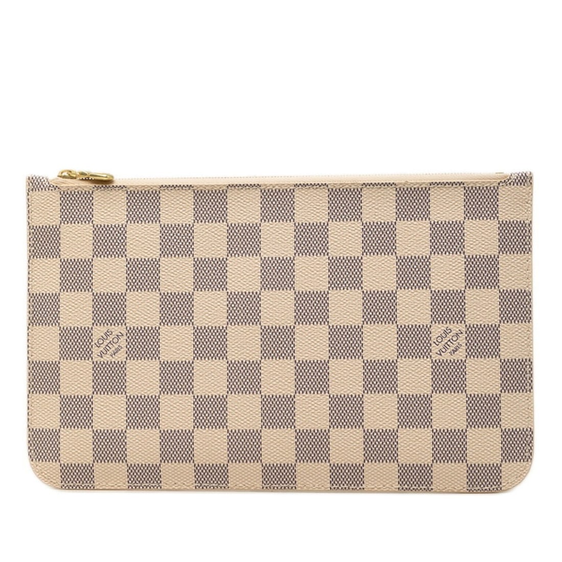 Louis Vuitton Damier Azur Neverfull with attached pouch, handbag N41361, white leather, women's,: --- Catalog ---Category: SizeHandle Drop: 14.00cm / 5.51''Size (HxWxD): 15cm x 24.5cm x 5.00mm / 5.9'' x 9.64'' x 0.19''Category: DesignType: HandbagColor: WhiteGender: WomenClosure: ZipperMaterial: