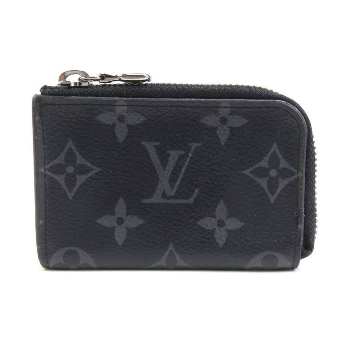 Louis Vuitton LOUIS VUITTON Wallet/Coin Purse Monogram Eclipse Portemonnaie Jour Black Gray Men's (1 of 15)
