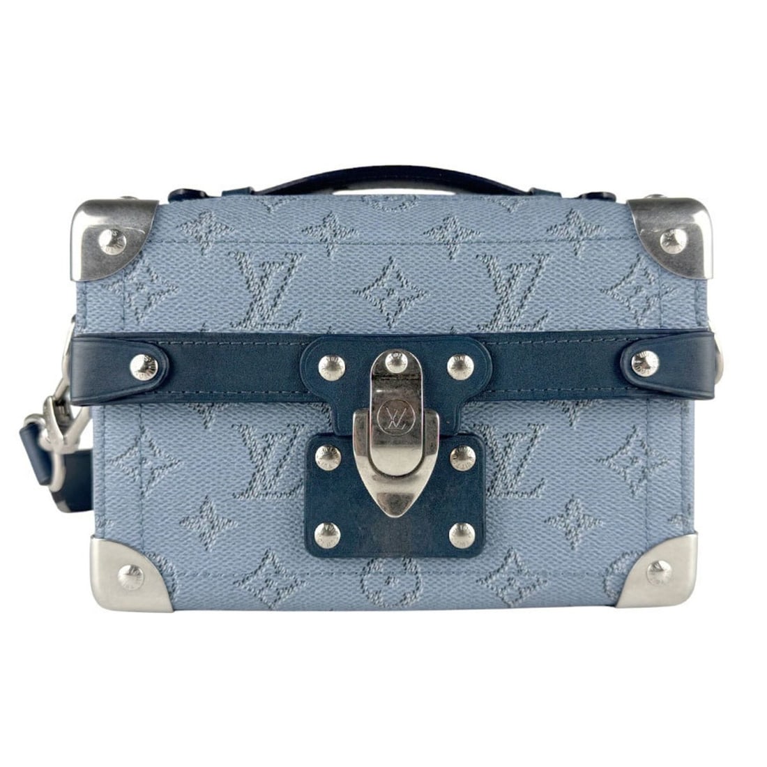 Louis Vuitton LOUIS VUITTON Shoulder Bag Monogram Seoul Trunk Canvas Blue Men's M15035 z9901: --- Catalog ---Category: SizeSize (HxWxD): 14cm x 20cm x 7cm / 5.51'' x 7.87'' x 2.75''Category: DesignType: Shoulder bagColor: BlueGender: Men,WomenMaterial: Monogram Category: GeneralMPN: M15035Bran