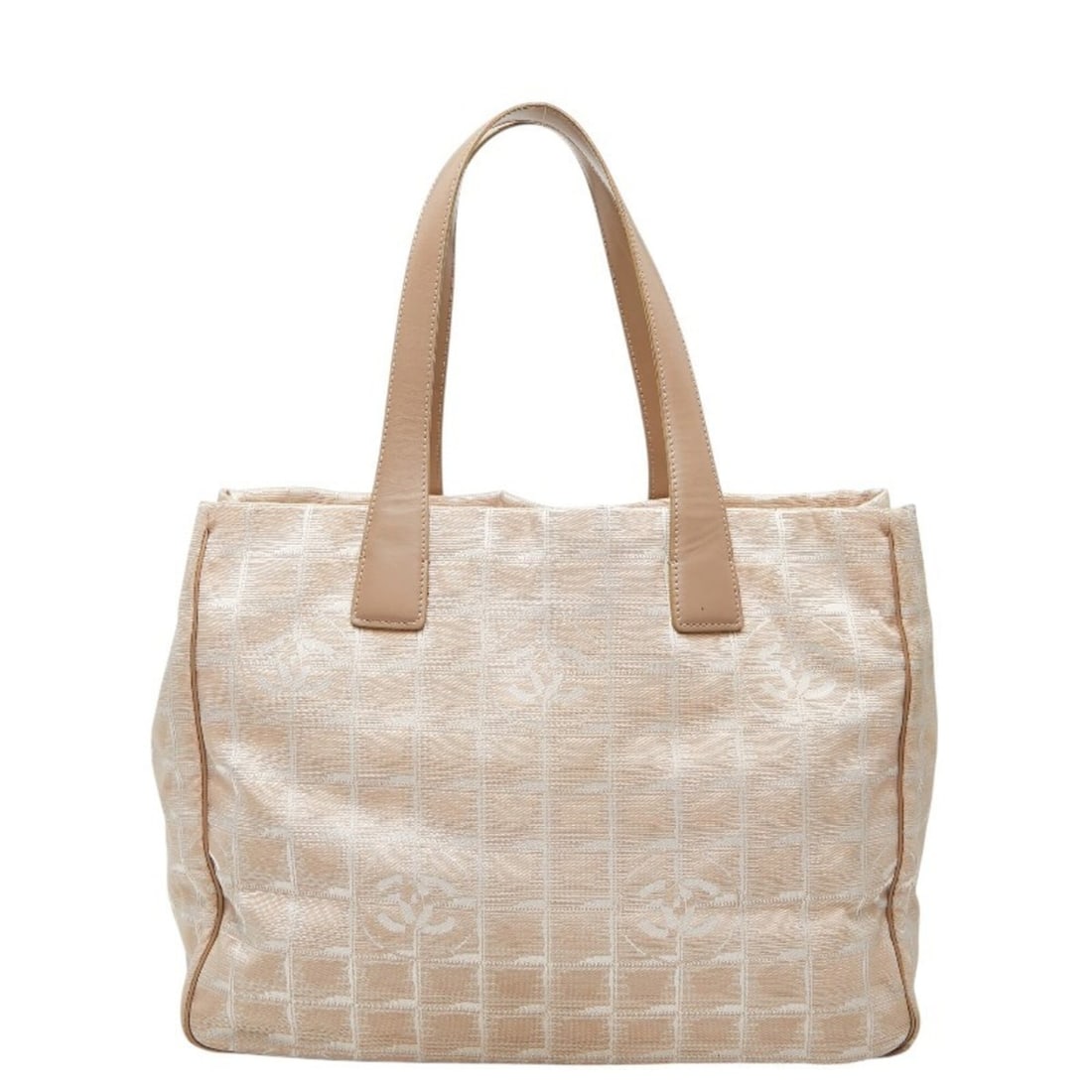 Chanel Coco Mark New Travel Line MM Tote Bag Shoulder Beige Canvas Leather Women's CHANEL: --- Catalog ---Category: SizeSize (HxWxD): 26cm x 34cm x 16cm / 10.23'' x 13.38'' x 6.29''Category: DesignType: Shoulder bag, Tote bagColor: BeigeGender: WomenMaterial: Canvas , Leather Category: Gene