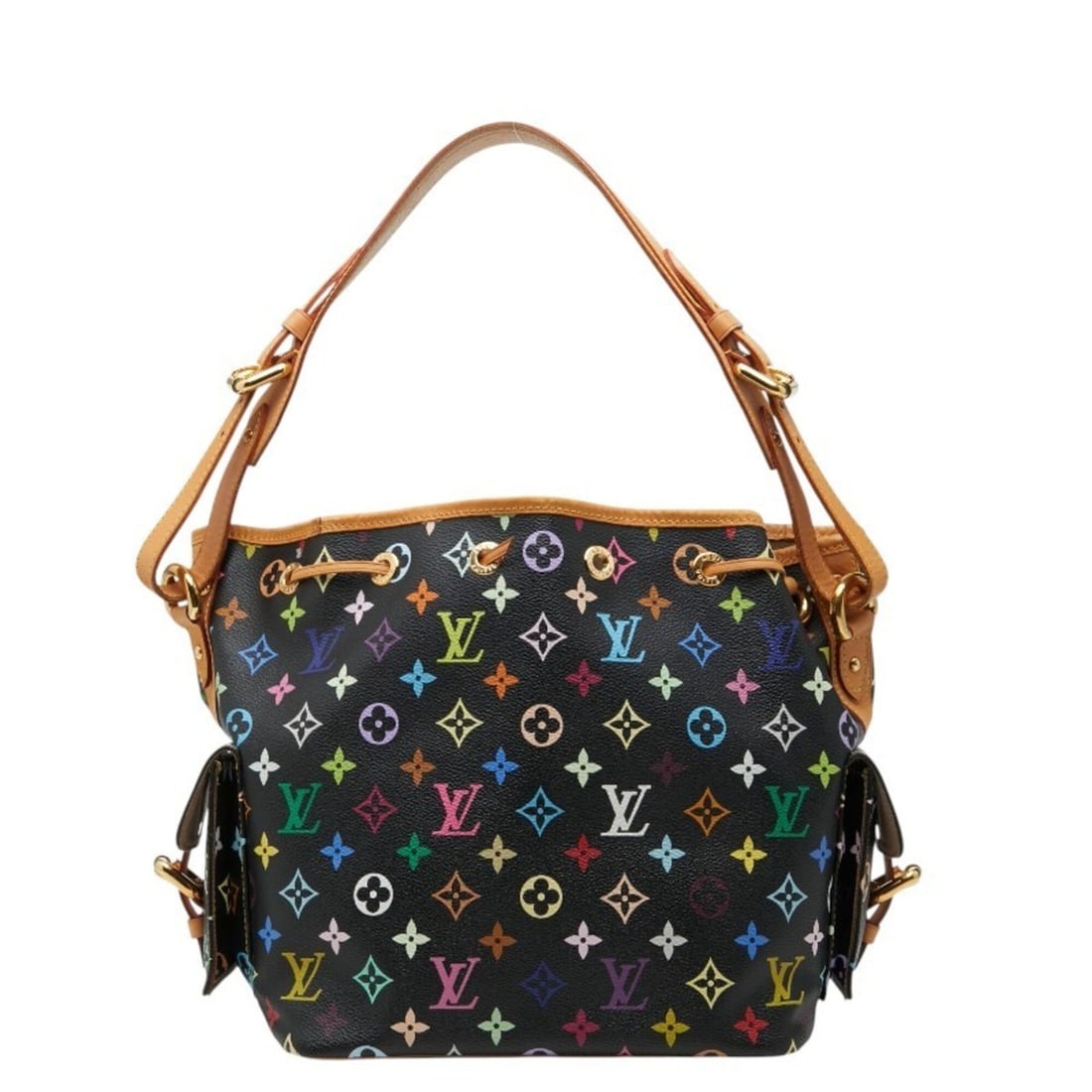 Louis Vuitton Monogram Multicolor Petit Noé One-Shoulder Bag M42230 Noir Black Leather Women's: --- Catalog ---Category: SizeSize (HxWxD): 26cm x 24.5cm x 18cm / 10.23'' x 9.64'' x 7.08''Category: DesignType: Shoulder bagColor: Monogram, Multi-colorGender: WomenMaterial: PVC , Leather Category: 