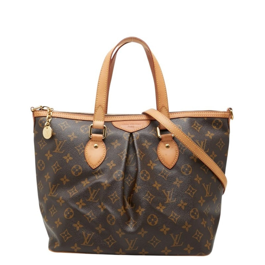 Louis Vuitton Monogram Palermo PM Handbag Shoulder Bag 2WAY M40145 Brown Leather Women's LOUIS (1 of 14)