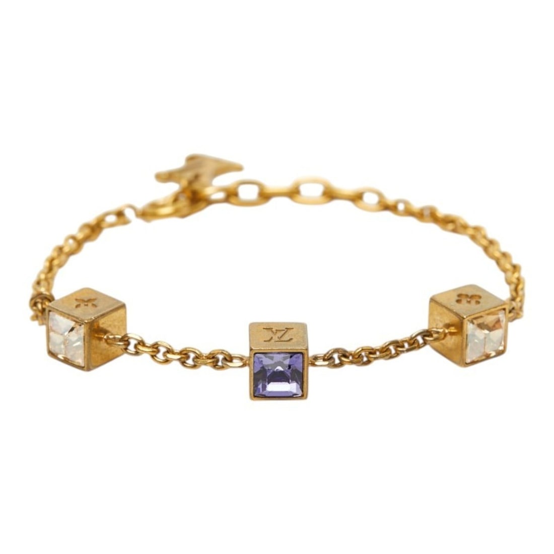 Louis Vuitton Bracelet Gamble M65209 Gold Purple Plated Swarovski Women's LOUIS VUITTON: --- Catalog ---Category: SizeLength: 15cm - 17.5cm / 5.9'' - 6.88''Category: DesignType: Charm braceletColor: Gold, PurpleStone: SwarovskiGender: WomenCategory: GeneralMPN: M65209Brand: Louis Vuitton-