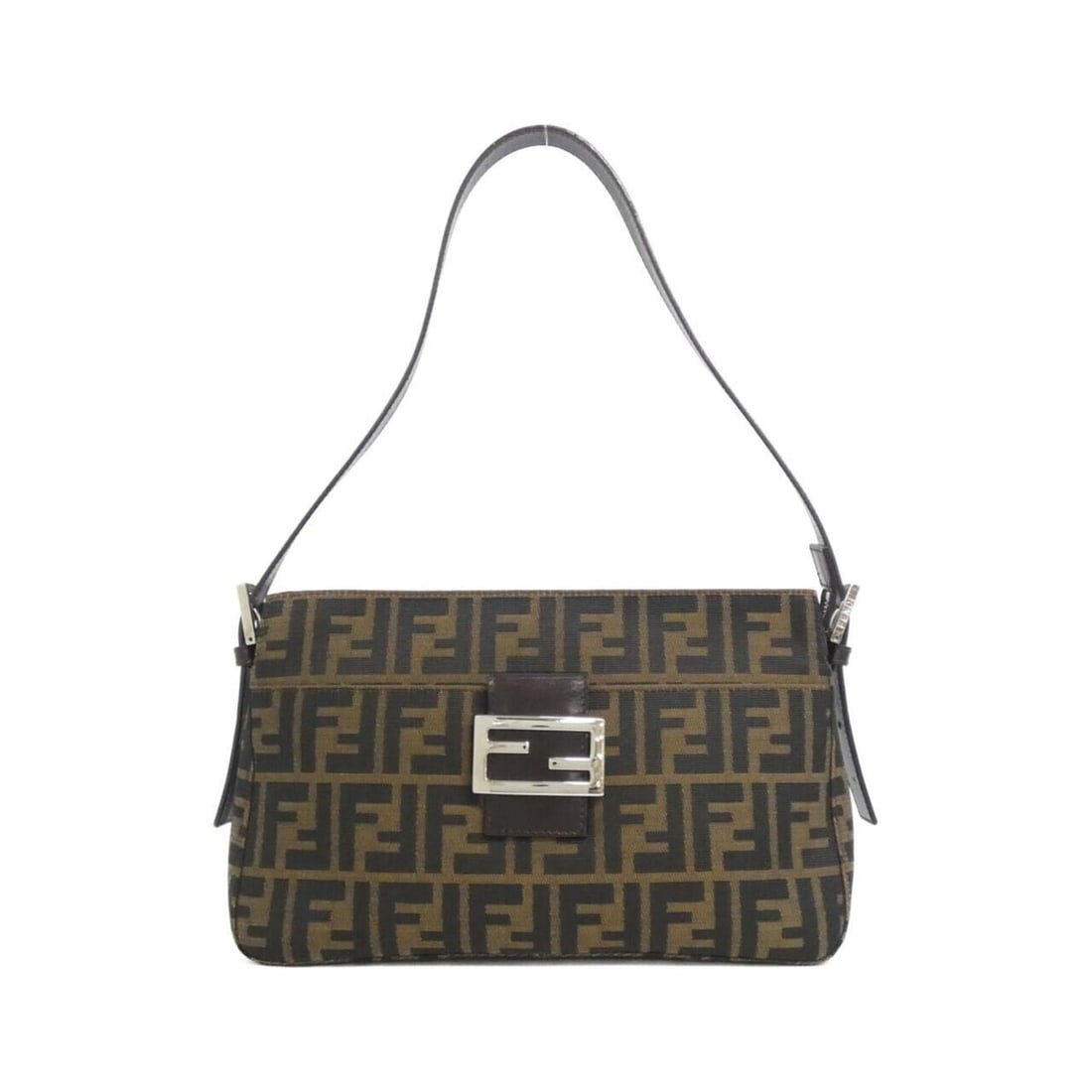 Fendi 26566 Shoulder Bag: --- Catalog ---Category: SizeSize (HxWxD): 17cm x 29cm x 9cm / 6.69'' x 11.41'' x 3.54''Category: DesignType: Shoulder bagColor: BrownGender: WomenMaterial: Canvas Hardware Color: SilverCategory: