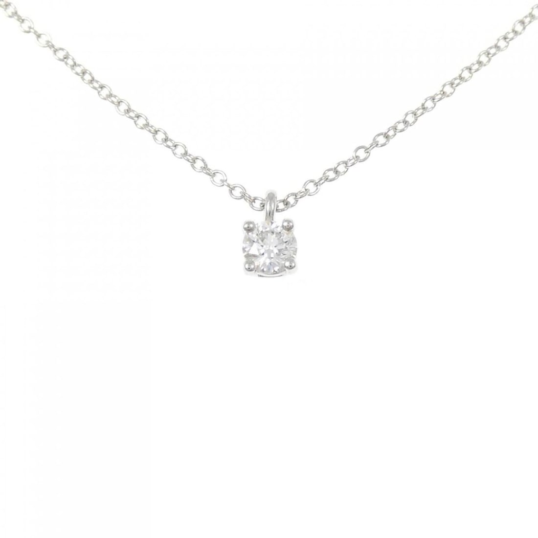 Tiffany Solitaire Necklace: --- Catalog ---Category: SizePendant Size: 6.4mm x 3.5mm / 0.25'' x 0.13''Neck Circumference: 41 cm / 16.14''Category: DesignGender: WomenMaterial: Platinum 950Pendant Type: PendantNecklace Type: