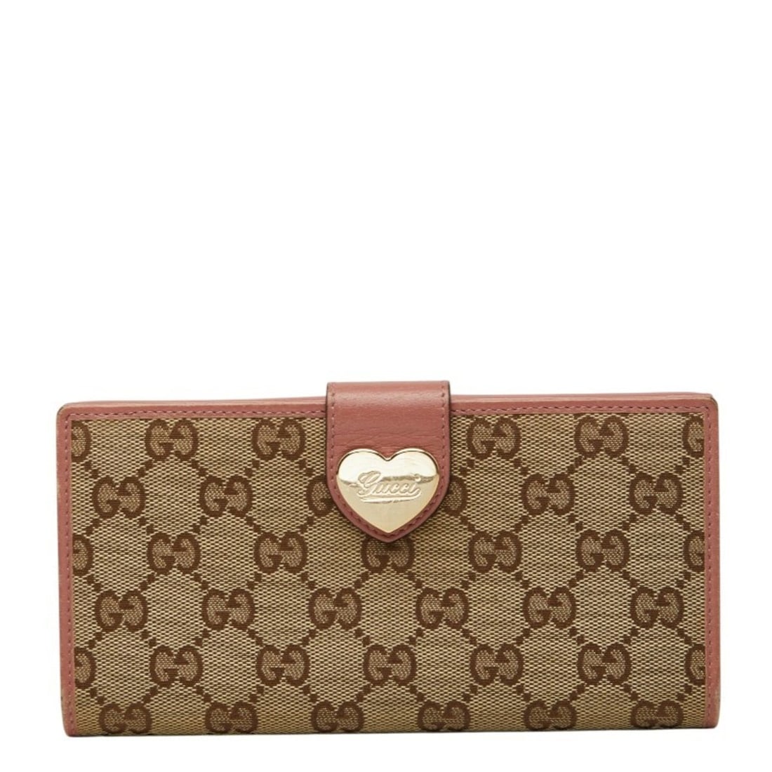Gucci GG Canvas Heart Long Wallet 203550 Beige Pink Leather Women's GUCCI: --- Catalog ---Category: SizeSize (HxWxD): 9.5cm x 19cm x 1.5cm / 3.74'' x 7.48'' x 0.59''Category: DesignType: Long wallet (bi-fold)Color: Beige pinkGender: WomenMaterial: GG canvas , Leather