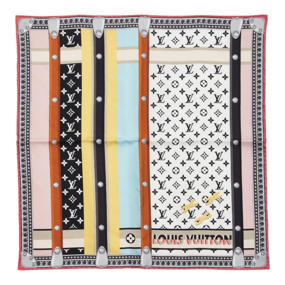 Louis Vuitton Carre 45 Trunk in Love Minimal Scarf M77558 Multicolor Silk Women's LOUIS VUITTON (1 of 9)