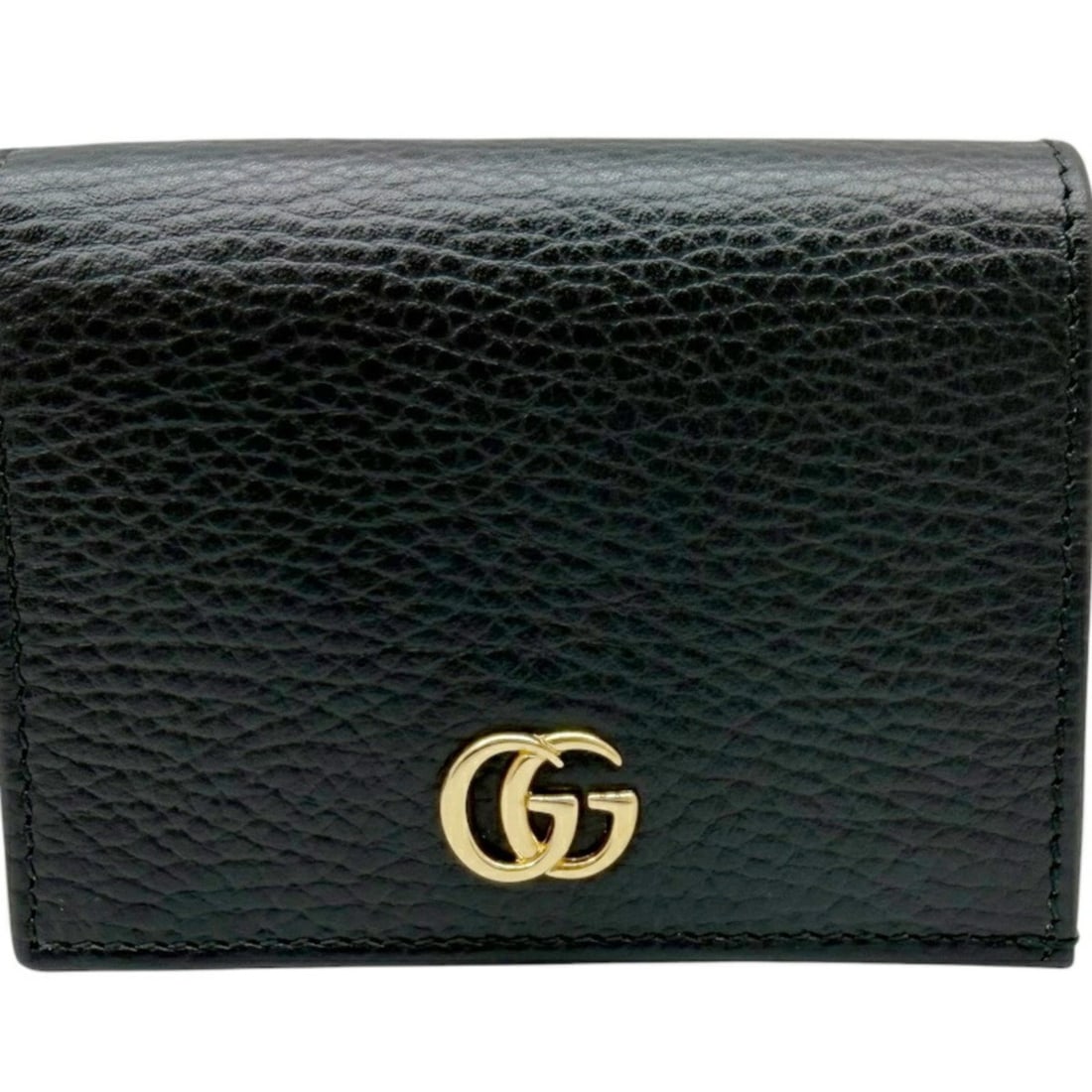 GUCCI Compact Wallet, Double G Leather, Black, 456126, Mini, Women's/Men's: --- Catalog ---Category: SizeSize (HxWxD): 8.5cm x 10.8cm x 2.5cm / 3.34'' x 4.25'' x 0.98''Category: DesignType: Wallet (bi-fold)Color: BlackGender: Men,WomenMaterial: Leather Category: GeneralBrand: