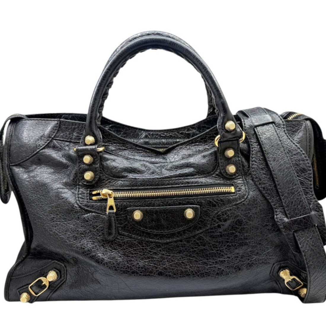 BALENCIAGA Giant City Leather Black 281770 Handbag Shoulder Bag for Women: --- Catalog ---Category: SizeSize (HxWxD): 23cm x 38cm x 14cm / 9.05'' x 14.96'' x 5.51''Category: DesignType: Handbag, Shoulder bagColor: BlackGender: WomenMaterial: Leather Category: GeneralBrand: B
