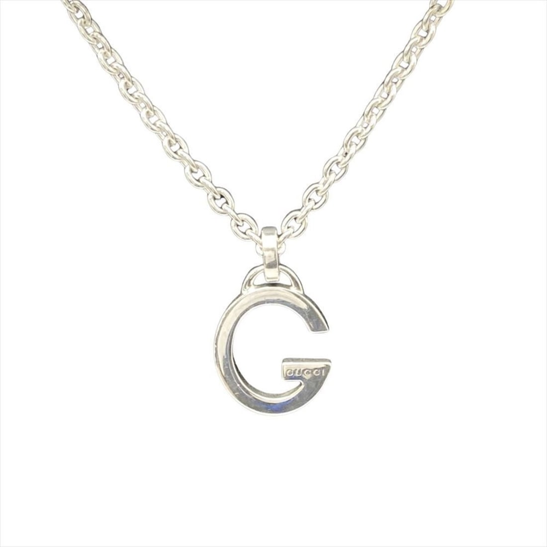 Gucci G-motif necklace, SV925, 19.4g, silver, for men and women.: --- Catalog ---Category: SizePendant Size: 30mm x 20mm / 1.18'' x 0.78''Neck Circumference: 45.5 cm / 17.91''Category: DesignColor: SilverGender: Men,WomenMaterial: Silver 925Necklace Type: NecklaceCa