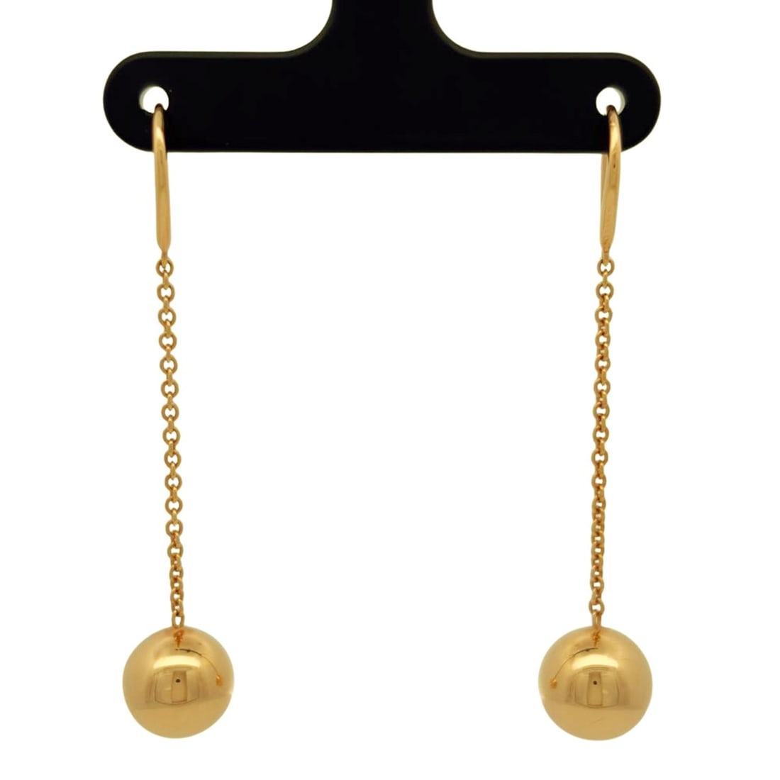 Tiffany & Co. Hardware Ball Earrings, 18K Pink Gold, 4.7g, Women's.: --- Catalog ---Category: SizeSize (HxWxD): 53.00mm x 10.00mm / 2.09'' x 0.39''Category: DesignType: Chain earringsColor: Pink goldGender: WomenMaterial: Pink gold (18K)Category: GeneralBrand: TiffanyC
