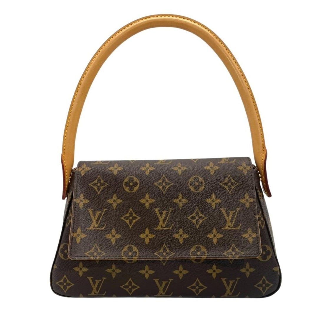 Louis Vuitton Mini Looping Shoulder Bag, Monogram Canvas, M51147, Brown, Gold Hardware, SD1003,: --- Catalog ---Category: SizeSize (HxWxD): 16cm x 28cm x 9cm / 6.29'' x 11.02'' x 3.54''Category: DesignType: Shoulder bagColor: BrownGender: WomenMaterial: Monogram , Canvas Category: GeneralMPN: M51